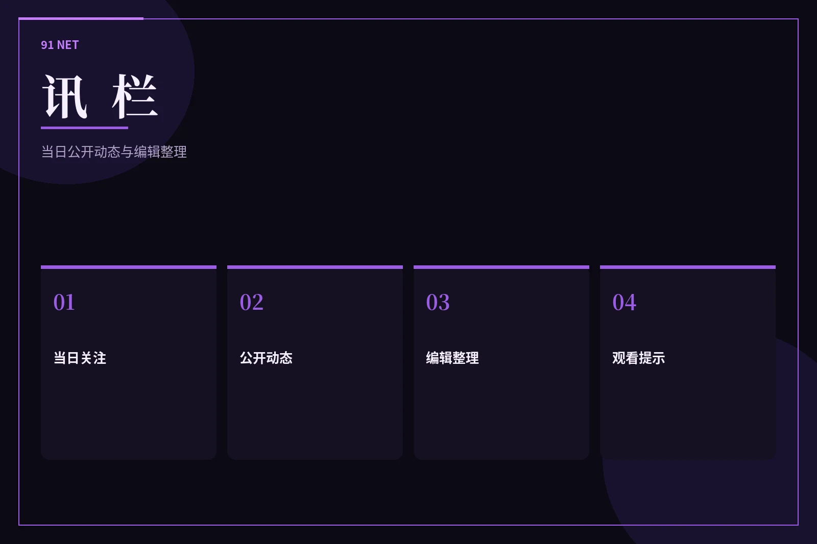 讯栏公开动态与栏目线索